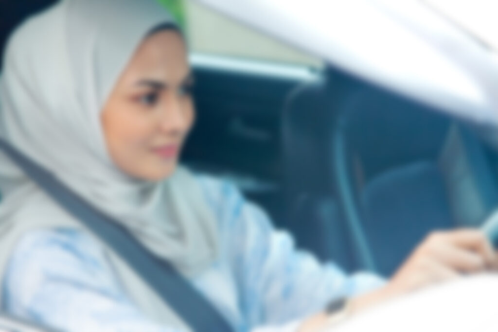 woman driving a car